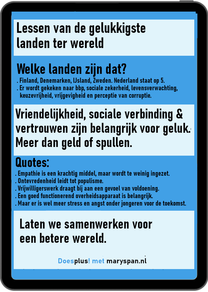Gelukkige landen | DoesPlus!